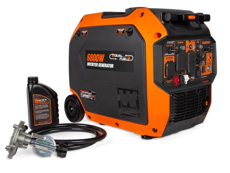 Generador inverter de combustible dual gasolina/propano de 6800 W Wen DF680IX