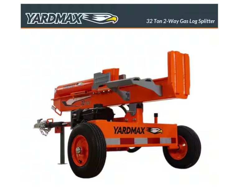 Cortadora de leña troncos de 32 ton con motor briggs & stratton CR950 208cc Yardmax