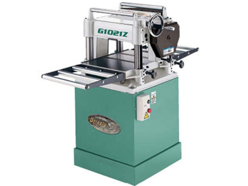 cepillo para madera grizzly industrial g1021z- cepilladora-regruesadora para madera de 15 Inch y 3 hp, con soporte para gabinete