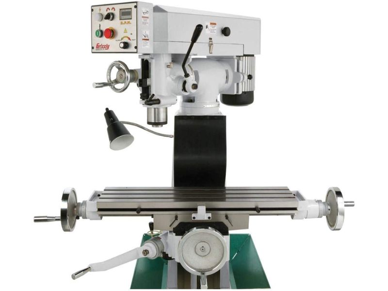 Columna estilo torreta Alimentación fina hacia abajo en la pluma Formas de cola de milano para garantizar la precisión del movimiento de la mesa