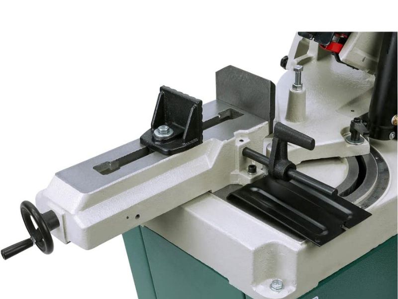 sierra de cinta para corte de metal de 5" x  6" y 1/2 hp con cabeza giratoria grizzly g9742