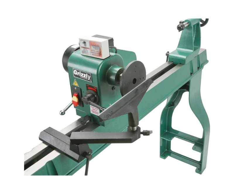 torno para madera de 16" x 46" con dro-lectura digital-torno para taller de carpinteria grizzly g0462