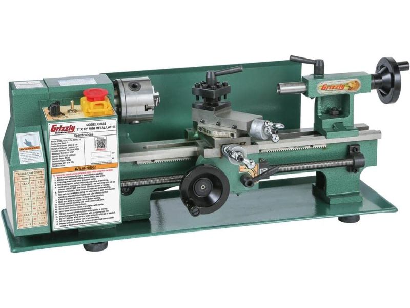 Mini torno para metal de 7" x 12" de velocidad variable Grizzly G8688