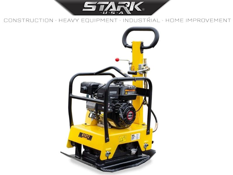 Placa vibratoria compactadora a gas de 6.5 HP y 4950 lbs de fuerza Stark USA 61012