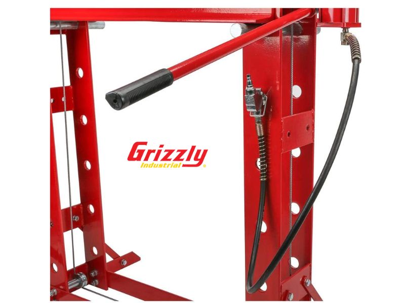 prensa hidráulica/neumática de 50 toneladas grizzly t27978-prensa hidraulica/neumatica con manometro