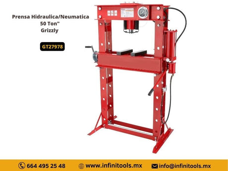 Prensa hidraulica-neumatica-50-toneladas Grizzly