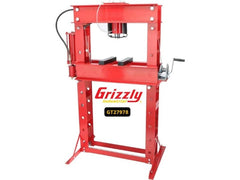 prensa hidráulica/neumática de 50 toneladas grizzly t27978-prensa hidraulica/neumatica con manometro