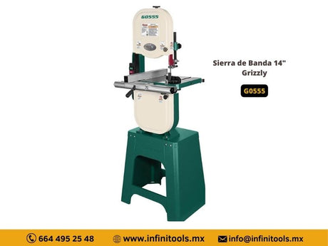 sierra de banda grizzly industrial 14"1 hp sierra de cinta 1 hp 110/220 v certificado csa