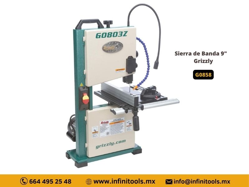 sierra de cinta grizzly industrial 9"  1/3 hp g0803z- sierra de banda-sierra de banco grizzly industrial g0803z 1/3 hp