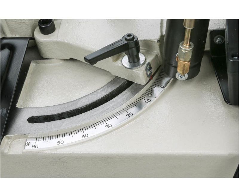 sierra de cinta para corte de metal de 5" x  6" y 1/2 hp con cabeza giratoria grizzly g9742