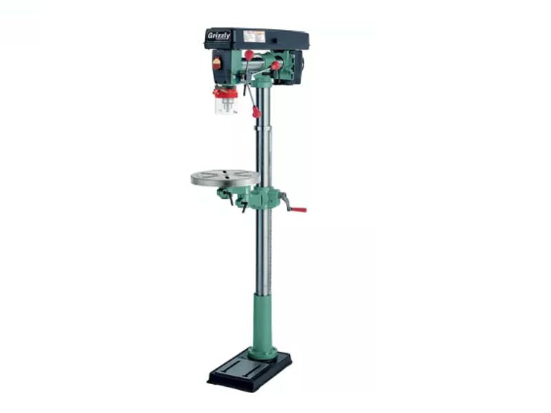 taladro de columna radial de piso de 34" y 1/2 hp grizzly industrial g7946 taladro de piso radial grizzly industrial