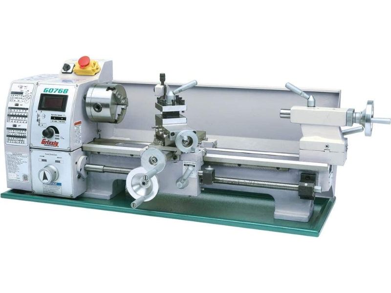 Torno para metal de banco de 8" x 16" de velocidad variable Grizzly G0768