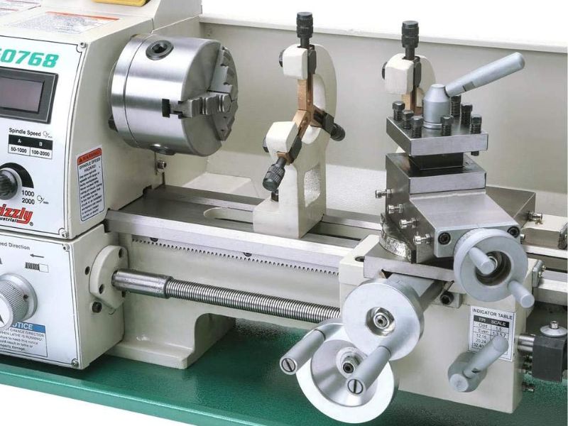 Torno para metal de banco de 8" x 16" de velocidad variable Grizzly G0768
